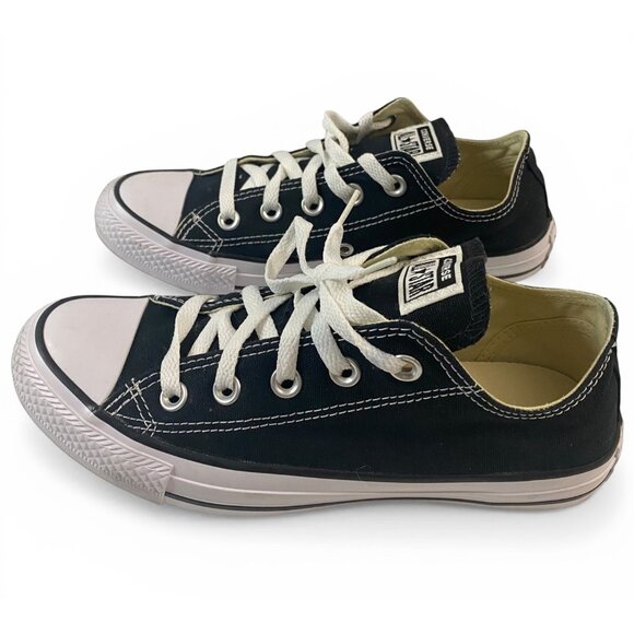 Converse All Star Low Black White Sneakers Mens 4 Womens 6 Chuck Taylor Shoes - Picture 11 of 16